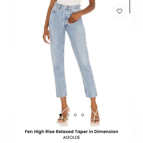 Agolde Fen straight leg high rise jean - Picture 1 of 7